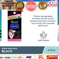 BISA COD/BAYAR DITEMPAT- Biore Pore Pack Black 4 Pcs - Plester Pengangkat Komedo Dengan Bamboo Charc