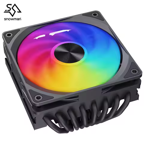 SNOWMAN MC75-8 ITX cooling CPU Cooler Air 8 heat pipes PC radiator ARGB Fans PWM Intel LGA1851 1700 