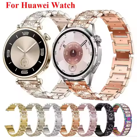Diamond Bracelet For Huawei GT 6 5 4 46mm 41mm Band Metal Women Strap For Huawei Watch 5 4 4Pro 3 3P