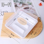 กล่อง H19 ฐานสีขาว กล่องใส่ขนมปัง กล่องใส่เบเกอรี่ จำหน่าย50-100ชิ้น พร้อมส่งจากไทย มีส่งด่วนพิเศษ