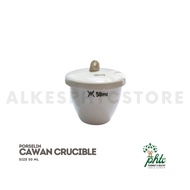 Cawan Crusible 50ml + Tutup l Cawan Krusibel