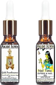 Ancient Flower Gold Frankincense - Youth Oil Serum (With Frankincense And Argan) &amp; Cuticle And Nail Oil (Nail Tonic) (20 Ml)