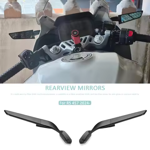 New Motorcycle 457RS 457 RS 2025 Rear View Mirrors Adjustable Aluminum Mirror Accessories For Aprili