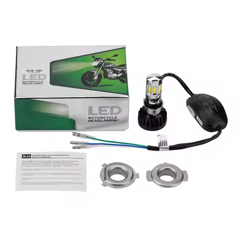 Fog Light 35W led lamp h4 hs1 motorcycle Headlight 6 COB fan moto high low beam P15D h6 ba20d motor 