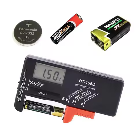 BT168 Digital Battery Tester Volt Checker for AA AAA 9V Button Multiple Size Battery Tester Voltage 