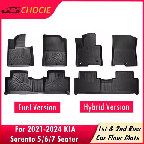 1st & 2nd Row Floor Mats For 2021-2024 KIA Sorento 5/6/7 Seater All Weather Protection Floor Liners 