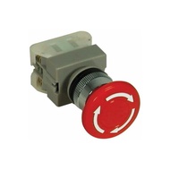 CIKACHI 22mm ALEPB-22 Push Lock Mushroom Head Red Sign Emergency Stop Button Switch