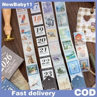 NY GO 365pcs Vintage 365 Days Daily Life Tape Stiers For Collage Junk Planner Scrapbooking Diy Maski