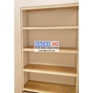 4-Tier Boltless Rack with PLYWOOD Shelves (D750mm/D900mm) in Various Sizes!! FREE Delivery & Install