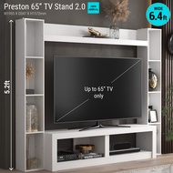TV Cabinet PRESTON Series - 4 Colors - 6.4 ft - Kabinet TV 65 Inch 2.0