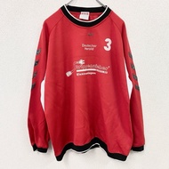 古著Hummel遊戲T卹，長袖，紅色， O碼