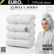 EURO. TOWEL Hotel White Towel 100% Cotton 70x140cm Quick Dry Towel High Water Absorbent Towel 550gms