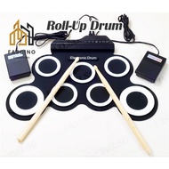 【SG】Portable Roll Up Drum Electronic Drum Set Electric Drum with Drumsticks Foot Pedals for Beginner
