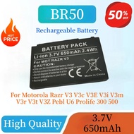 Brand New BR50 Mobile Phone Battery 3.7V 650mAh for Motorola Razr V3 V3c V3E V3i V3m V3r V3t V3Z Peb