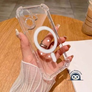 Magnetic Charge Clear Phone Case For Samsung Galaxy S26 S25 Ultra Edge Plus FE A17 A07 A16 M16 F16 A