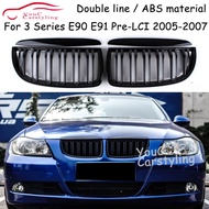 E90 Front Kidney Grill Pre-facelift Dual Slat Grille For BMW 3 Series E90 E91 Sedan Wagon 2005 2006 