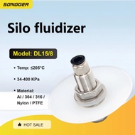 DL15 DL8 Stainless Steel Pneumatic Flow Aid Air Pad Silo Aeration Disc Hopper Discharger Powder Arch