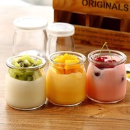 Ins Style Mini Cute Pudding Jar With Cover Milk Bird Nest Yogurt Jar With Cover