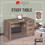 [INNDESIGN.SG] Meggie Study Try Table Study Desk with Mobile Pedestal Cabinet (Fully Assembled and Free Delivery)