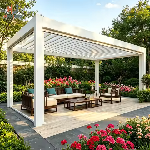 Outdoor Pergola Garden SunRoom Waterproof Aluminum Pergola 4x3 3x6 Electric Bioclimatica Roof Custom