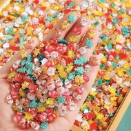 (FULL 7 MODELS) Combo of 30 mixed mini Christmas charms, cute Christmas charms attached to nails