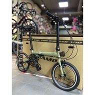 Camp HAZY 16” Folding Bike 9speed Shimano Sora Mix