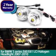 For BMW 5 Series E60 E61 LCi Halogen Headlight 2007-2010 LED Error Free 100W Chip Angel Eye Marker L