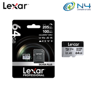 Lexar Professional SILVER PLUS microSDXC UHS-I Card 64GB/128GB/256GB/512GB/1TB up to 205MB/s read up