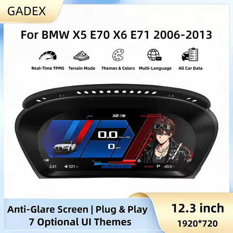 12.3 Inch Digital LCD Instrument Cluste For BMW X5 E70 X6 E71 2006-2013 CCC CIC System Speedometer H