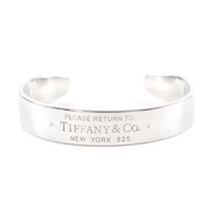 蒂芙尼 (TIFFANY & Co.) Return to Tiffany AG925 鑽石窄款手鐲，銀質，小號，意大利製造，總重 32.43 克，女士款，成色極佳。