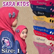 TUDUNG SARUNG SAUK COTTON BUDAK  KIDS SARA REBEN AWNING SCUBA BY DHANA