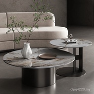 Hotel Living Room Tea Table Bright Italian Jane Rock Combination Model Room Small Apartment Extremel