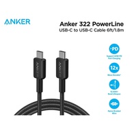 Anker 322 USB-C to USB-C Charger Cable (6ft Braided) - A81F6 Original USB C Cable