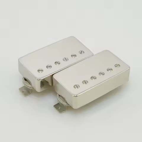 Alnico II Humbucker Pickup Classic Nickel 57 GB Style Pickup Braided Wire Chrome Gold Cover For Elec