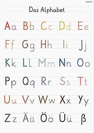 PACKLIST® ABC Poster for Children XXL DIN A1 84 x 60 cm Alphabet Poster for Children in German - Alp