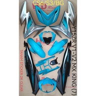 Y15ZR V2 MX KING 7 YAMAHA BODY COVER SET WITH SIAP STICKER TANAM 2K CLEAR HLD BRAND -CS6+S3+BG NEW A