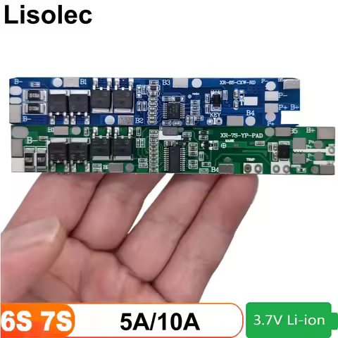 24V BMS 6S 7S 18650 21700 6S1P 6S2P 5A 10A Charge Discharge Protect Board Charging Module PCB for Po