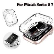 Watch Half Cover Case For Apple Watch 8 7 6 5 41mm/40mm/45mm Scratch Silicone Soft Cases For iWatch Series 45MM/44MM Accessories[No Screen]