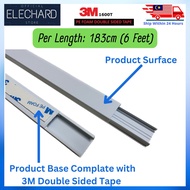 183cm 6feet 6kaki Cable Concealer Wall Cord Cover Kit Wire Cable Management System Organizers