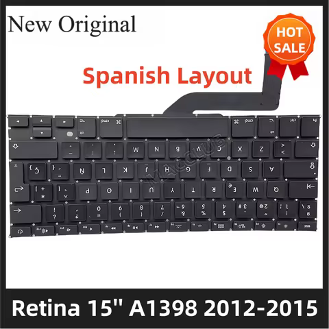 A1398 Keyboard Spanish SP Spain Layout for Macbook Pro Retina 15'' A1398 2012-2015 EMC 2910 2909 288