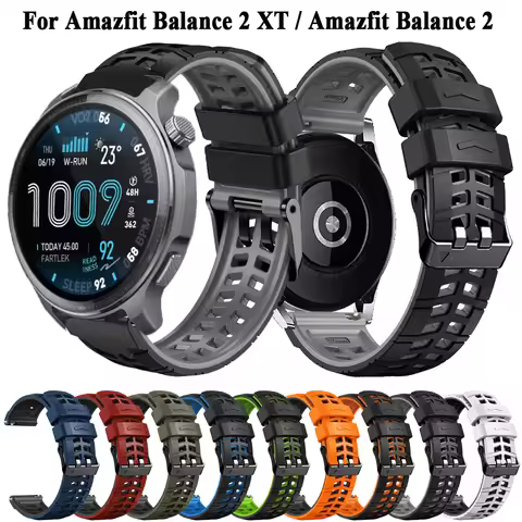 22mm Sport Silicone Watch Band For Amazfit Balance 2 XT/Balance 2 Bracelet Strap Replacement Wristba