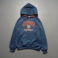 UNIVERSITY EMBROIDERY OXFORD HOODIE NAVY BLUE