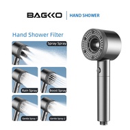 BAGKKO Hand Shower Filter 5 Modes High Pressure Shower Head