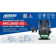 Akaido 360 Degree Pocket Laser 5 Green APPL360D-5G - Included Remote, 2 Batteries & 1 charger - 6 Mo