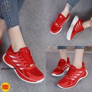 Best Seller Sepatu Sneakers Wanita Import Sporty β Premium Kanvas, Nyaman & Ringan, Warna Merah, Agu