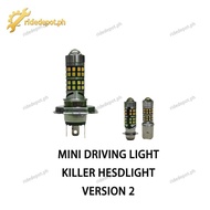 MOTORCYCLE LIGHTINGS MINI DRIVING LIGHT KILLER HEADLIGHT BULB VERSION 2 T19 / B35 / H4 (H4)