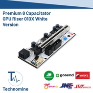 Premium 8 Capacitator GPU Riser 010X White Version