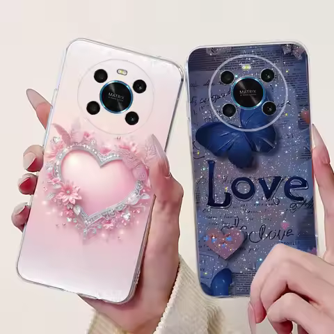 6.81" For Honor X9 4G Case Fashion Love Heart Cover Soft Silicone Phone Cases For Honor X9 X 9 Honor