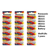 [SG Stock] Panasonic CR2032 CR2025 CR2016 CR 2032 Lithium Battery Coin Batteries Button Cell 2025 20