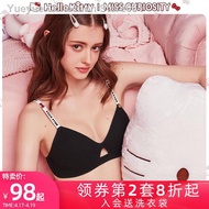 The bra woman gathered her small breasts◑♞Curious Miss Hello Kitty joint underwear girl No steel ring bra Japanese style